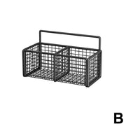 Kitchen Wall Mounted Storage Rack Onion Ginger Garlic Condiments Spice Shelf Punch-Free Vegetable Fruit Drain Basket