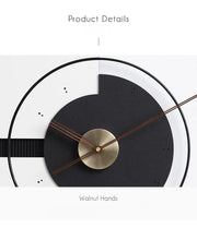 Large Living Room Wall Clock Silent Art Watches Luxury Mural Clocks Walnut Pointer Room Decor Ornaments Modern Wall Decoration