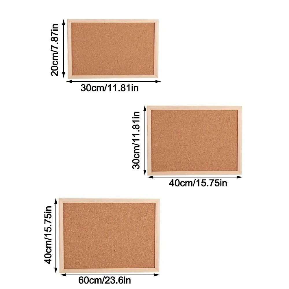 Home Decor DIY Cork Display Panel Soft Decorative Cork Board Wood Hanging Photo Background