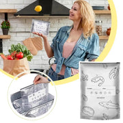 Sealed Food Storage Bag Aluminum Foil Reusable Freezer Bag Fresh Keeping Container Leakproof Meal Prep Kitchen Storage Organizer