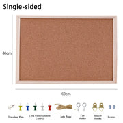 Home Decor DIY Cork Display Panel Soft Decorative Cork Board Wood Hanging Photo Background