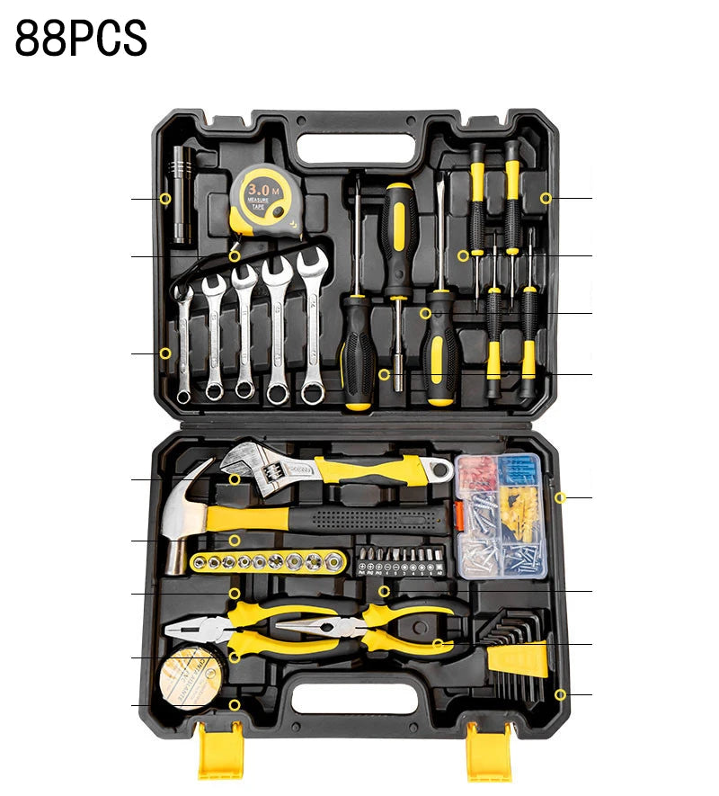 New Hardware Tool Set Combination Tool Set Multifunctional Household Use Manual Woodworking Toolbox Manual Repair Tool Sets