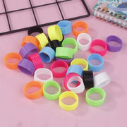 Tennis Game Accessories- 4Pcs Silicone Racket Grip Rings, Sweat-absorbency, Improved Handle Grip Strength