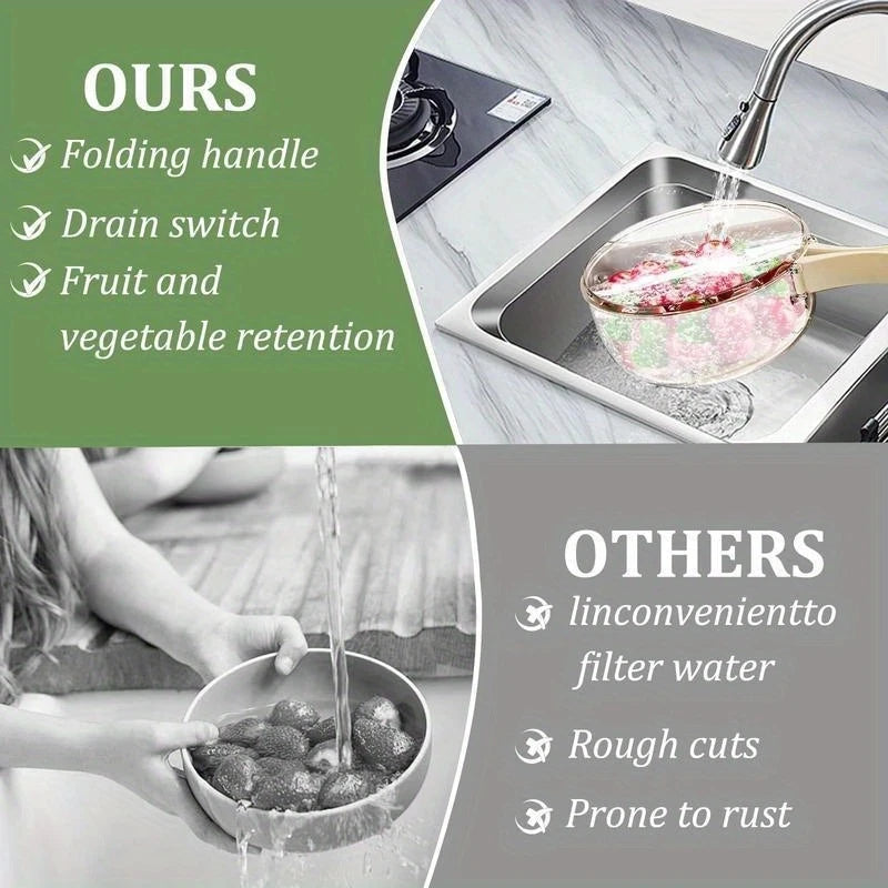 Multifunctional Drain Basket Fruit Vegetable Washing Strainer Basket WIth Lid Food Fresh Organizer Storage Box Kitchen Gadget