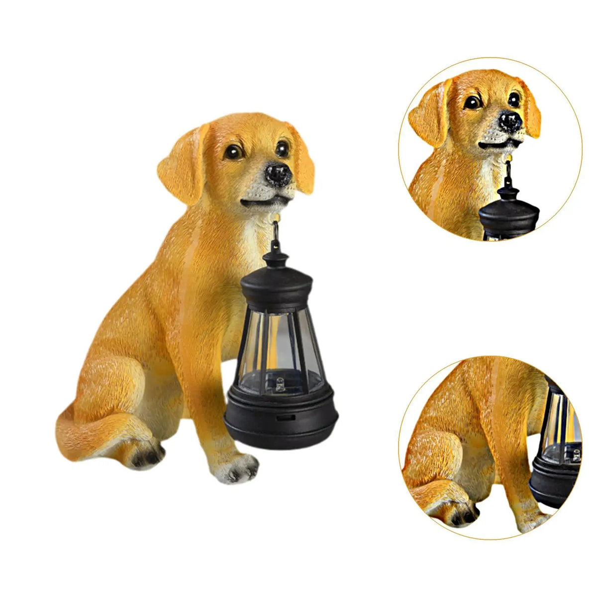 Garden Statue Animal Figurine with Solar Lights Housewarming Gifts Ornament