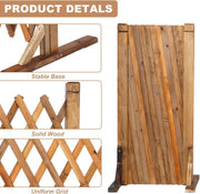 Garden Fence Wood Garden Fencing 2 Pack Extendable Instant Fence Wooden Garden Fence Expandable Freestanding Wood Garden Trellis
