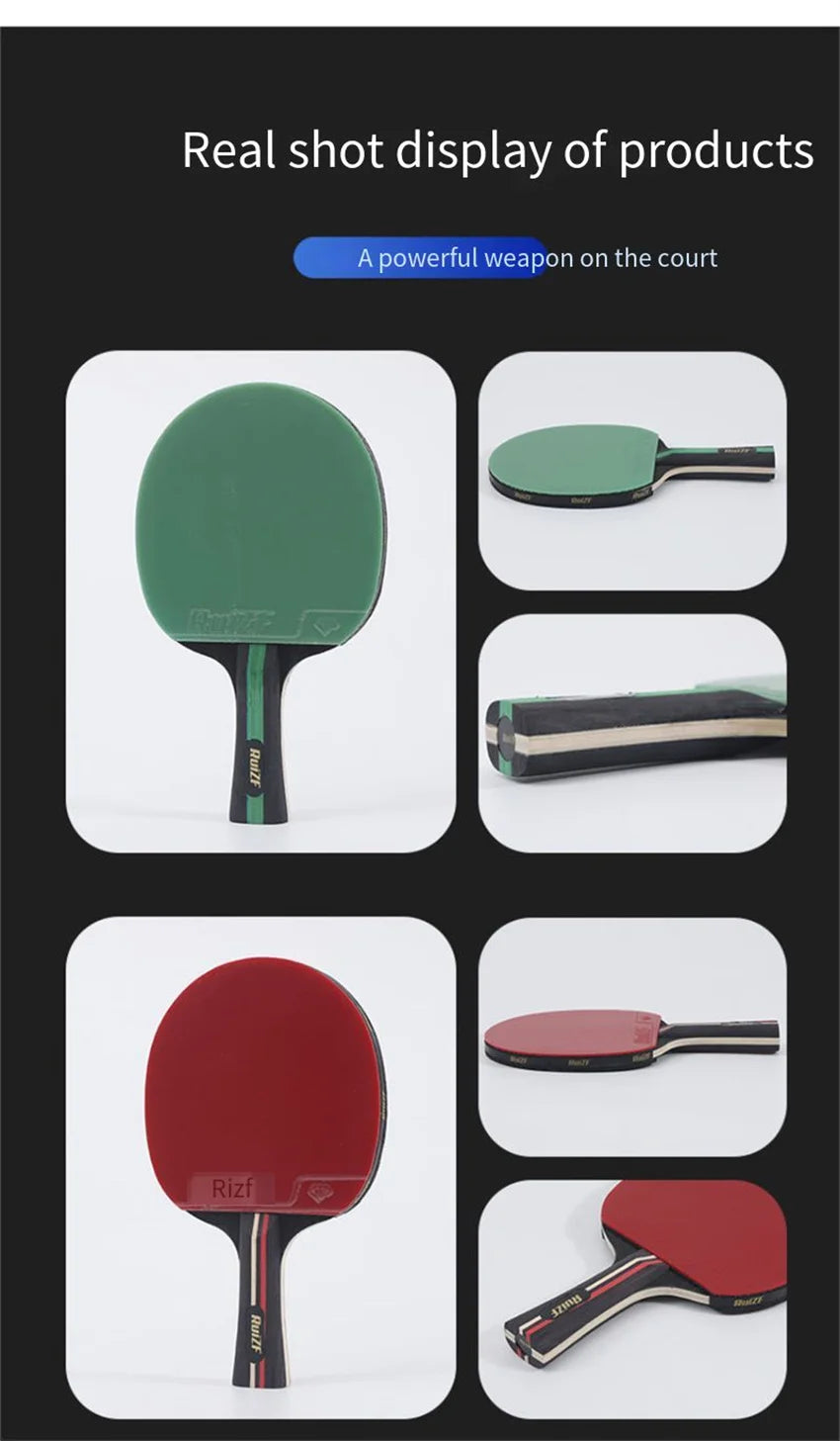 Professional Table Tennis Racket High Elasticity Single And Double Exercise Training Competition Racket For Beginers