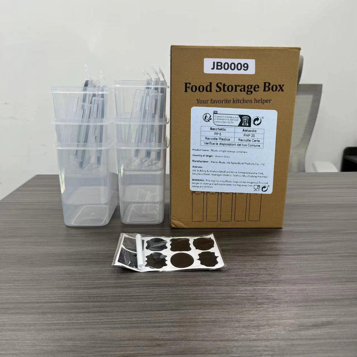 3/6Sets Airtight Food Storage Containers - 2.4L, Large for Pantry & Kitchen Organization,For Cereal, Pasta, Flour, Sugar,Herbs,