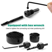 11pcs/set Hole Saw Cutting Set Kit Tools 19-64mm Wood Metal Alloys Circular Round with Case