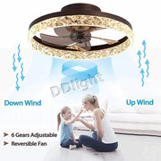 Modern New Smart LED Ceiling Fan Lights Remote Control Dimmable Bedroom Decor Ventilador Lamp Living Dining Room Indoor Lighting
