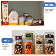 Airtight Food Storage Containers for Kitchen Organization 24 PC Food Canisters With Durable Lids for Pantry Organization