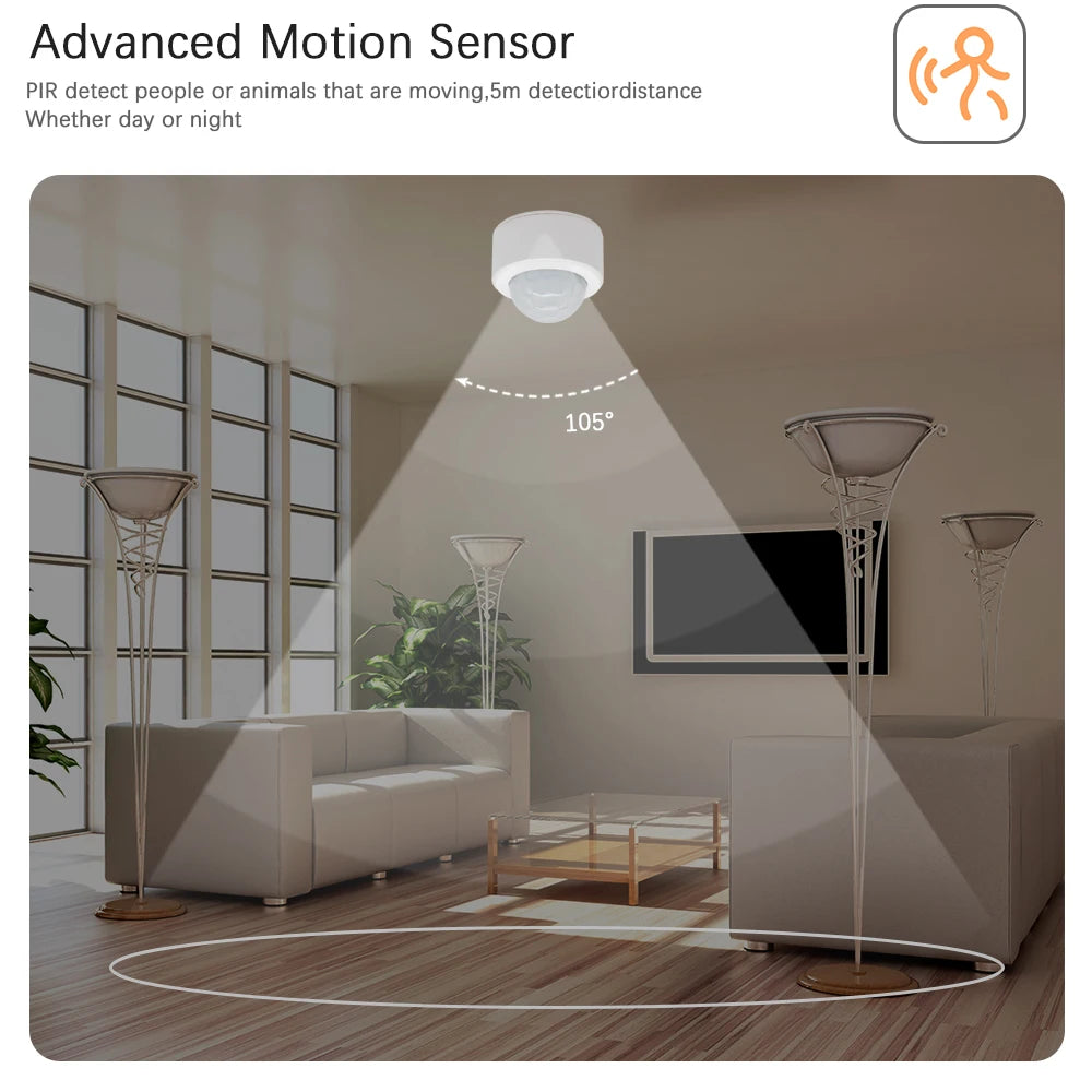 Smart Home Security Alarm Zigbee PIR Motion Sensor Wireless Infrared Detector Human Body Movement Sensor for Home Automation