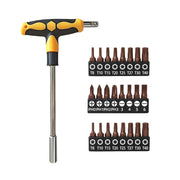 Screwdriver Set with T-shape Cross and Straight Slot Hexagon and Plum-shaped Heads for DIY Lovers Maintenance