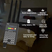 Anti Spy Hidden Camera RF Detector bug Finder GPS Tracker 4G 5G Mobile Signal WiFi bluetooth Scanner Find Out Spy Gadgets Detect