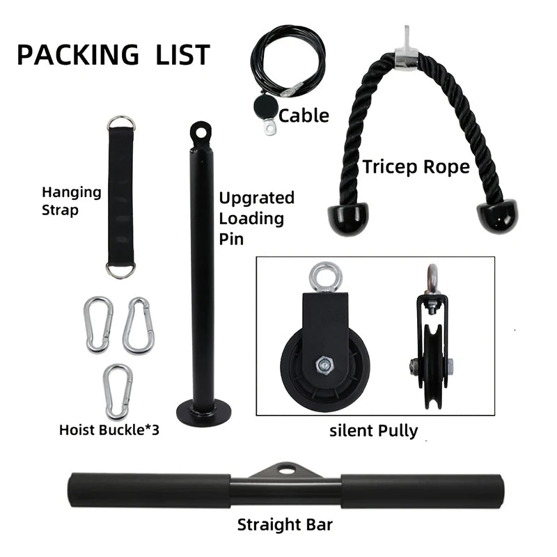 9 Pieces/Set Of Pulley Rope Fitness Equipment, Arm Strength Trainers, Home Exercise Equipment Set, Fitness Accessories