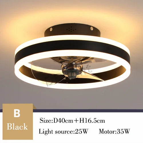 Modern New Smart LED Ceiling Fan Lights Remote Control Dimmable Bedroom Decor Ventilador Lamp Living Dining Room Indoor Lighting