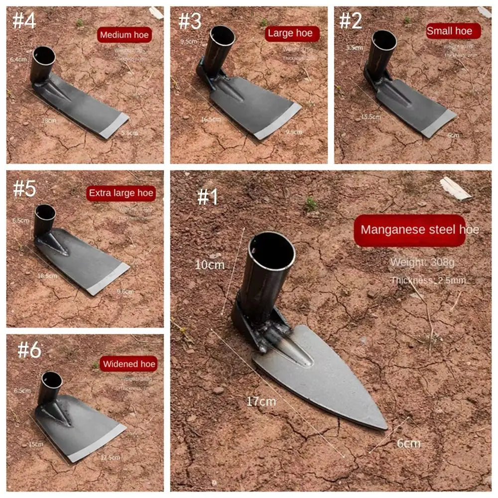Gardening Tools Manganese Steel Garden Hoe Anti-Rust Manual Weeding Hoe Durable Weeding Removal Tool Garden Yard Farm