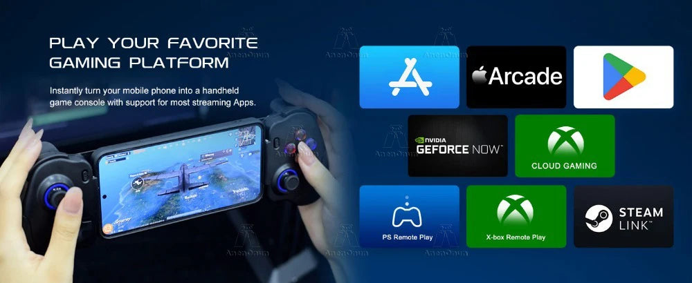 Mobile Phone Controller Mobile Gaming Wireless Gamepad Android/iOS Dual Vibration Motors Hall Effect Joystick Joypad Accessories