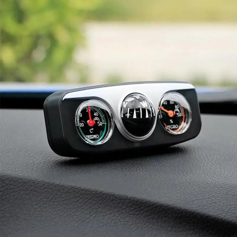 Survival Tools Car Thermometer Hygrometer Compass 3 in 1 Travel Hiking Accurate Navigation Ball Paste on Dashboard