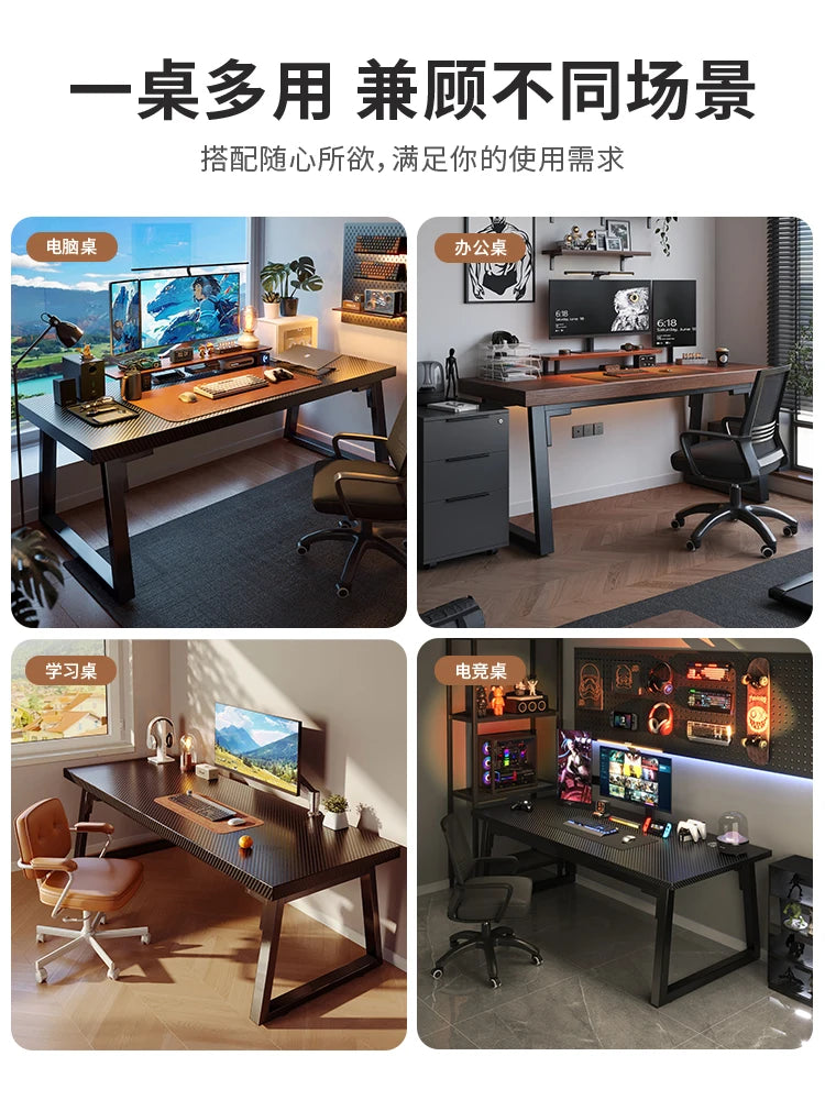 Gaming Desk, Carbon Fiber Computer Desk, Office Home Games, Desktop Desk