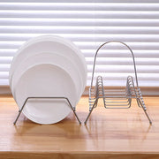 Kitchen Storage Draining 7/9 Slots Pot Lid Dish Rack Plates Metal Bowl Storage Holder Drying Stand Organizer Kitchen Tools