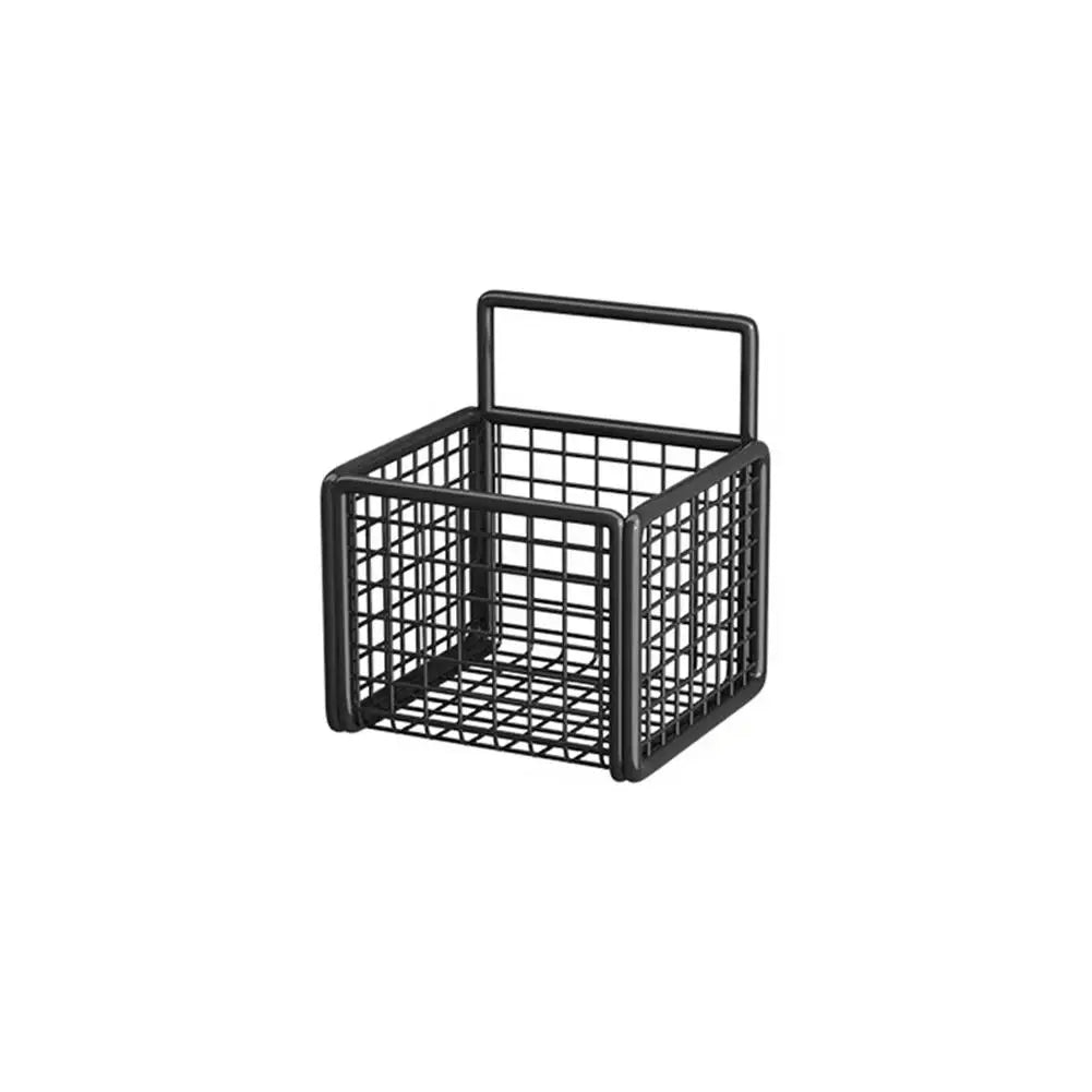 Kitchen Wall Mounted Storage Rack Onion Ginger Garlic Condiments Spice Shelf Punch-Free Vegetable Fruit Drain Basket