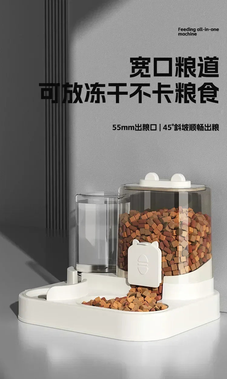 Cat feeder, dog cat basin with water dispenser bowl, dog food automatic circulation, cat food utensils, pet products universal