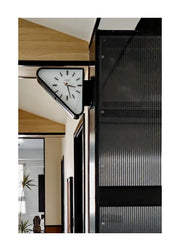 Living Room Minimalism Clocks Two-sided Wall Clocks Triangle Modern Clock Mechanism Silent Design Clock Watch for Decoration