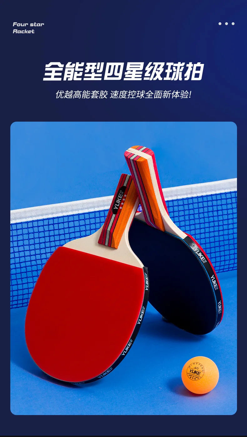 Professional-grade Table Tennis Racket Set for Beginners with Both Pen-hold and Backhand Grips