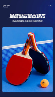 Professional-grade Table Tennis Racket Set for Beginners with Both Pen-hold and Backhand Grips