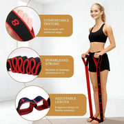 Fitness Resistance Band For Yoga Pilates Stretching Fitness Training 8 Adjustable Resistance Level Digital Marking Fitness Suppl