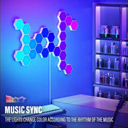 Smart LED RGB Wall Lights APP & Bluetooth Control Hexagonal Quantum Night Lamp Creative Home Decor for Room