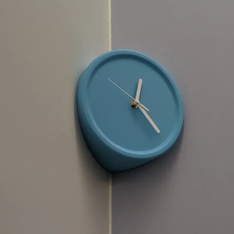 Living Room Silent Wall Clocks Simple Non-Ticking Punch-Free Corner Wall Clock Bedroom Technology Luxury Art Home Decoration