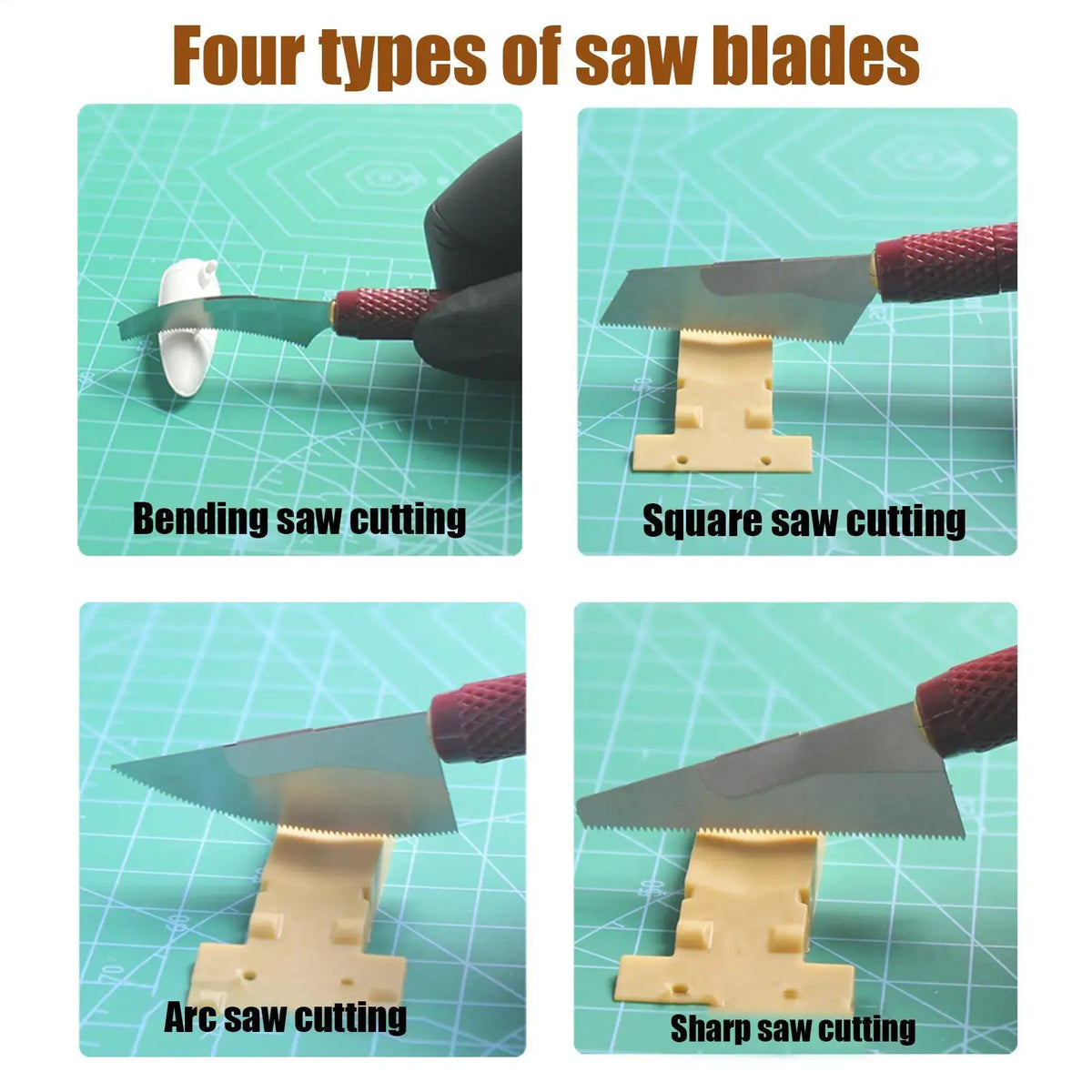 Hand Saw Model Tools Hand Model Modeling Tools Set Hobby Craft Saw Hacksaw Tool Kit with 4 Craft Cutters for Handcrafted Cutting