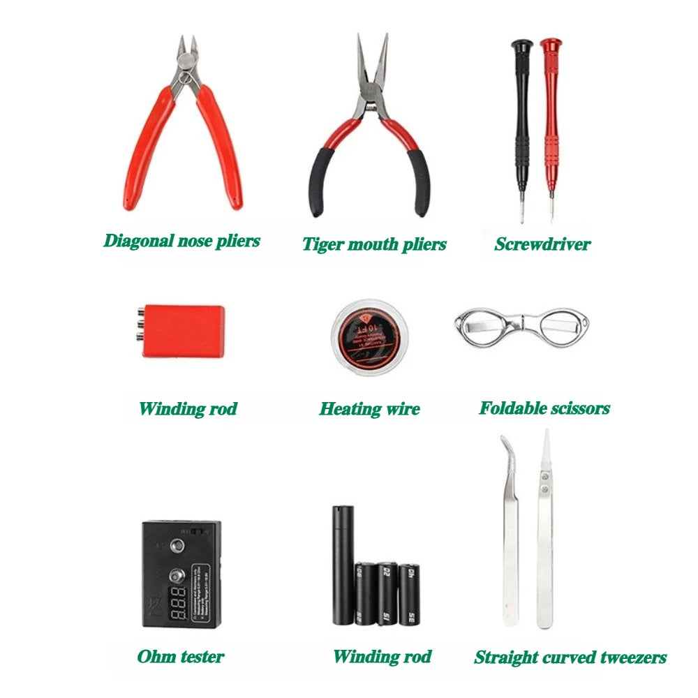 Tool Kit Set Pliers Anti-corrosion and Durable Tool Combination Screwdriver Tweezers Wire Winding Rods Hand Tool Sets