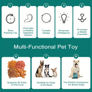 Dog Pet Food Dispenser For Dog Cats Interactive Game IQ Training Feeder Pet Supplies Red-AT64
