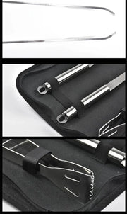 BBQ Tools Set Barbecue Utensil Accessories Stainless Steel BBQ Grill Tool Set Outdoor Camping Cooking Accessories Kit With Bag