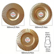 3 pieces of wood polishing tools,including angle grinder, burr grinding disc, burr grinding wheel, and woodworking grinding tool