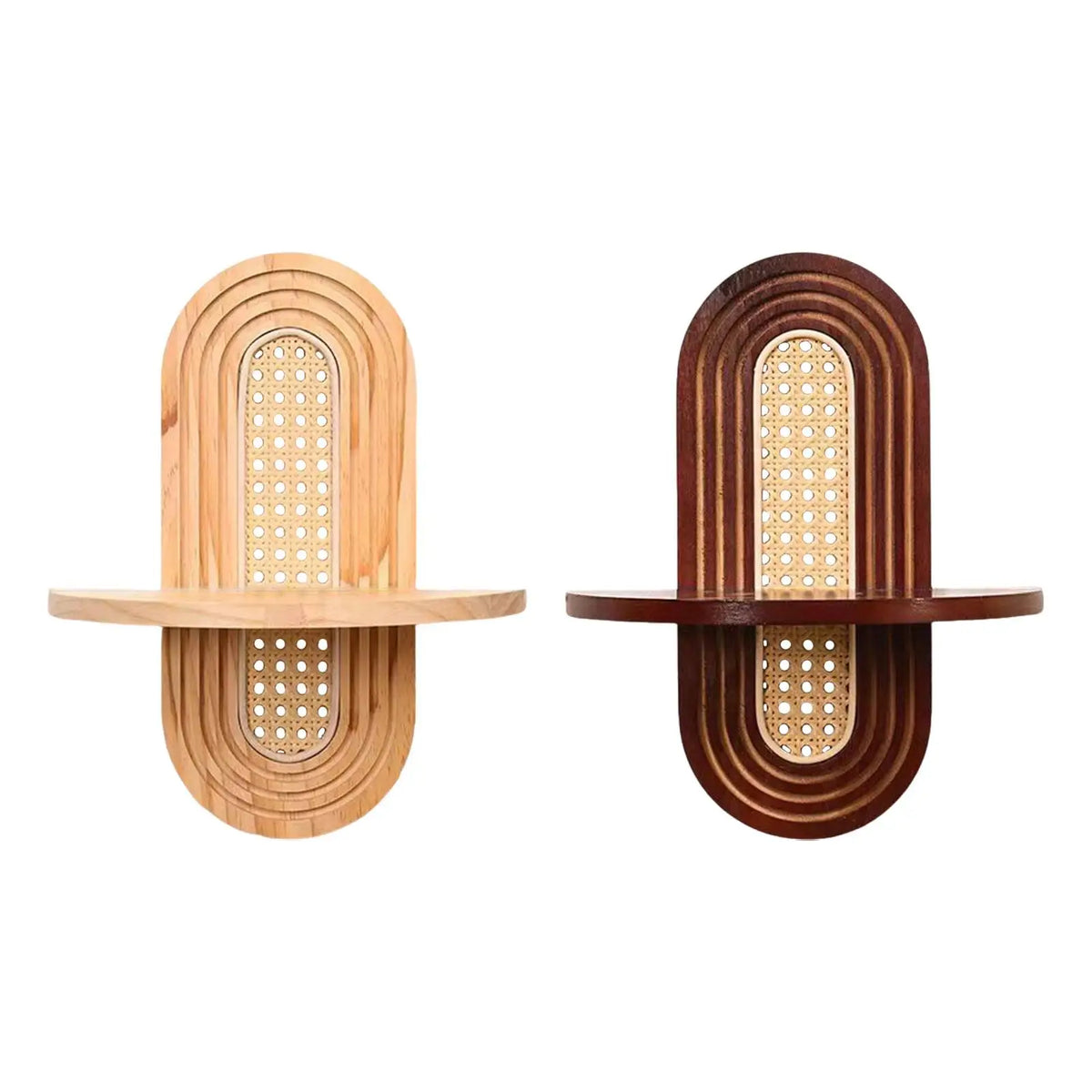 Arch Wooden Shelf Boho Home Decor for Figurines Display Living Room Bathroom