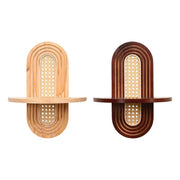 Arch Wooden Shelf Boho Home Decor for Figurines Display Living Room Bathroom