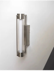 Italian living room, dining room, aisle wall lamp, sand nickel color, creative and simple glass wall lamp