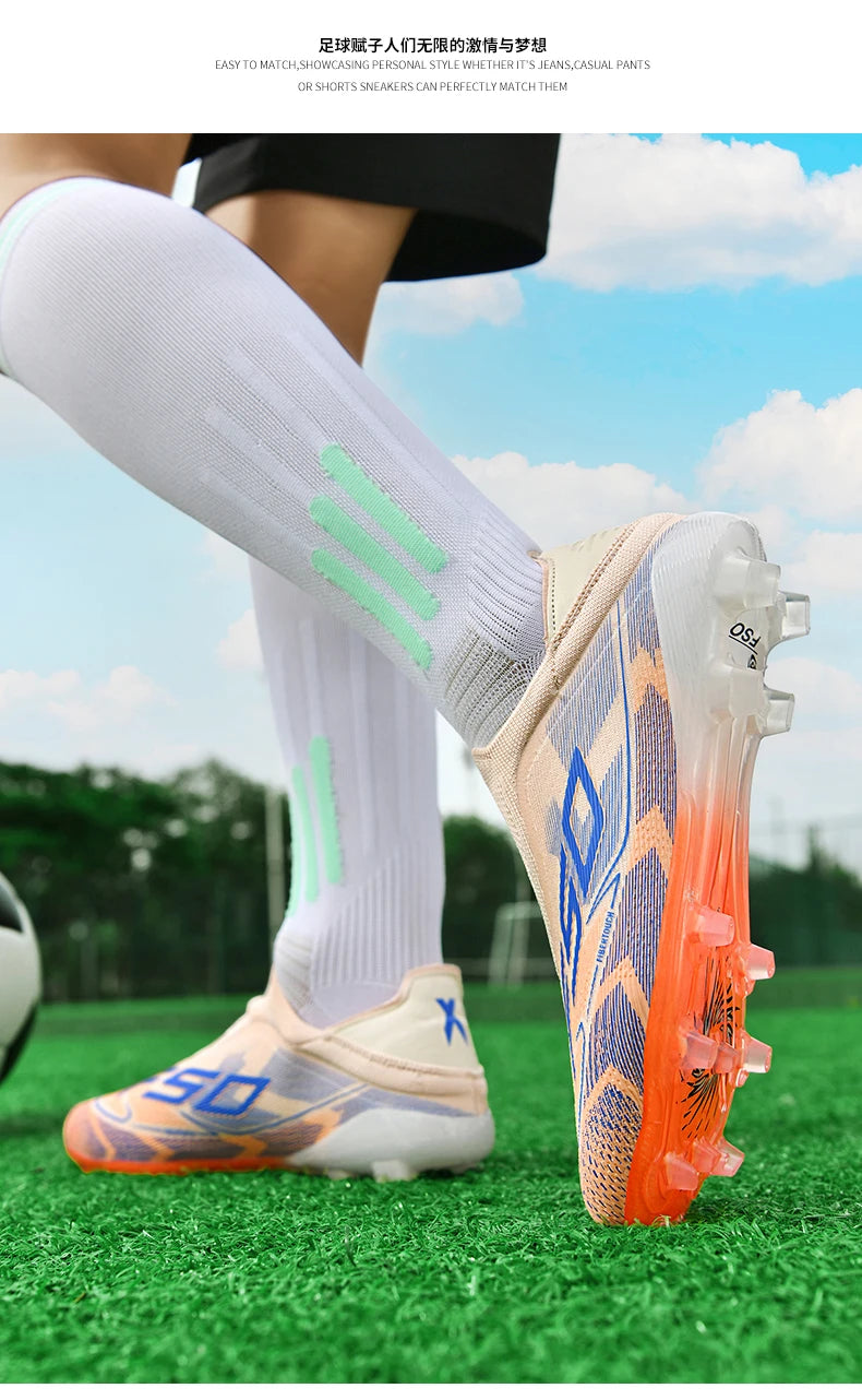 Men Women Soccer Shoes Society Professional Ultralight Cleats Indoor Football Shoes Training Outdoor Football Boots Resistant