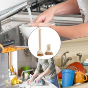 Kitchen Pot Brush for Home Use Long Handle Rotating Dish Washing Scrubber with Liquid Dispenser Easy Clean Pan and Bowl