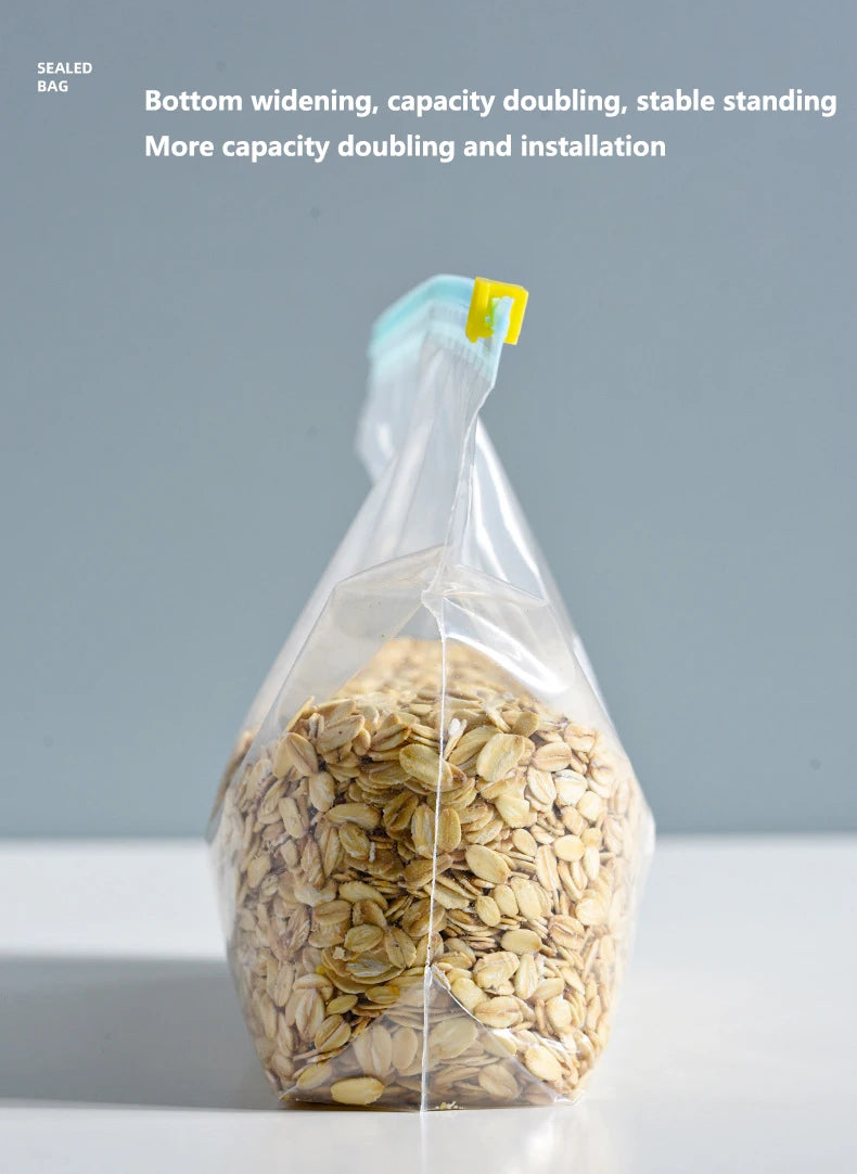 Reusable Storage Bags, Zipper Lock Bags, Food Grade Transparent Storage Bags