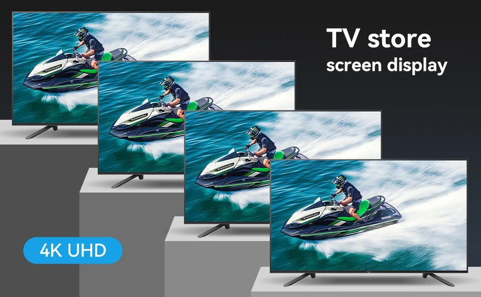 HDMI Splitter 4K@60Hz 1 in 4 Out with EDID Management for Exhibition Classroom Presentation Gaming 4 Way HDMI Splitter 4 Port