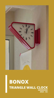 Living Room Minimalism Clocks Two-sided Wall Clocks Triangle Modern Clock Mechanism Silent Design Clock Watch for Decoration