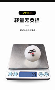 STIGA 3 Stars 40+ Table Tennis Balls ITTF ABS New Material Seamed Ping Pong Balls High Elasticity Durable Training Match Balls