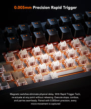 KYSONA KM82 HE Wired Gaming Keyboard Magnetic Switch 75% 82 Key 8000Hz Polling Rate PBT Ultra-Precision 0.005mm RGB For Gamer