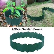 Green Garden Landscape Edging Border Lawn Edgings Decorative Landscape Fence Border for Yard Lawn Garden Flower Bed 20PCS