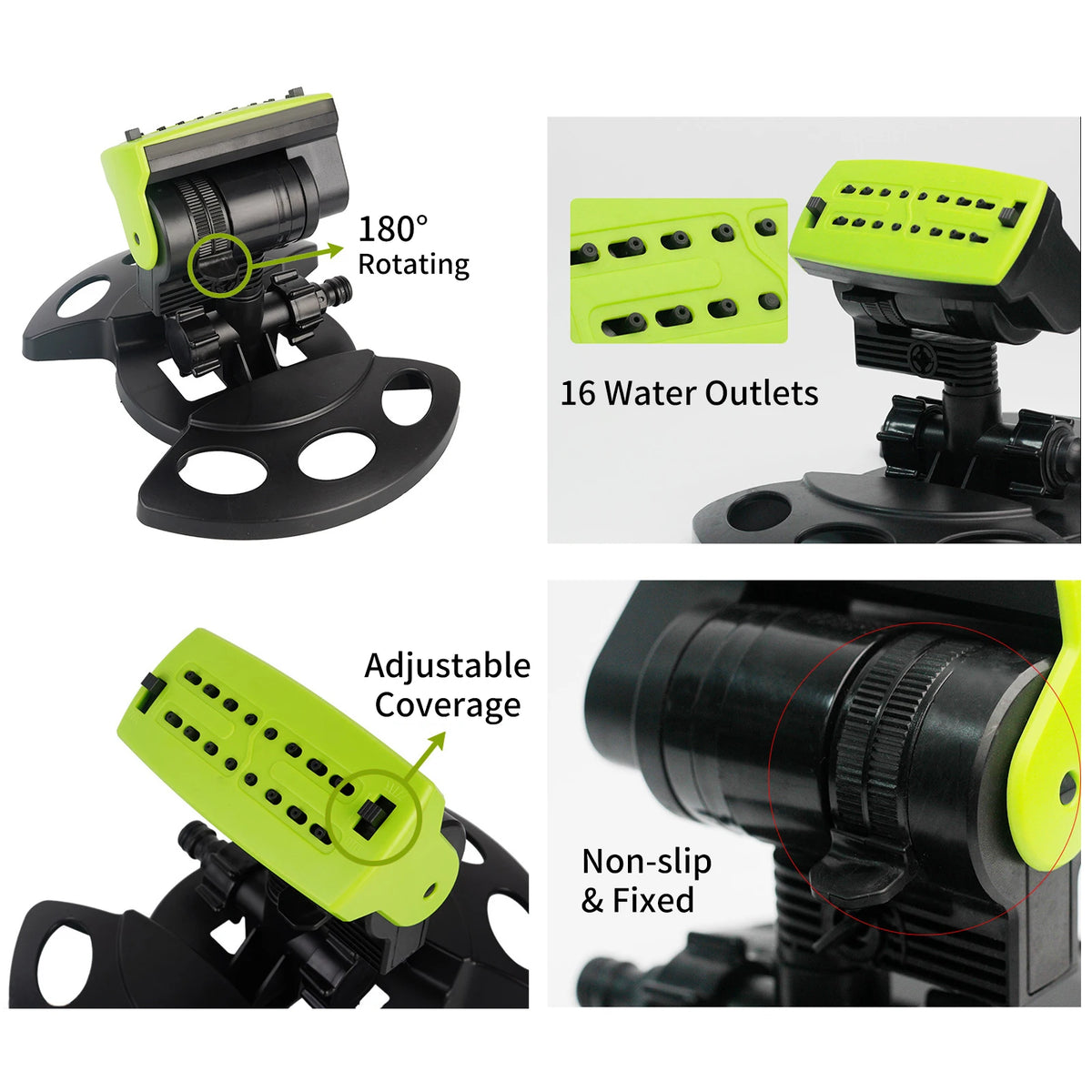 Garden Sprinkler 180° Rotating Adjustable Large Coverage Lawn Sprinkler Irrigation System Water Sprayer Gardening Supplies